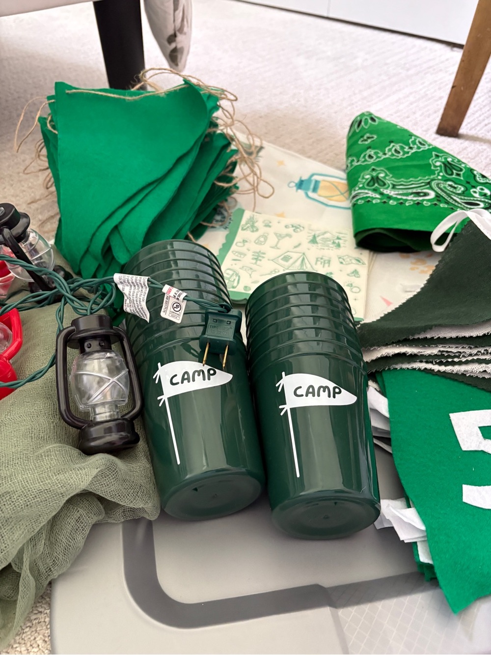 Camp Bachelorette Party Decor Bundle - Bandana, Cups & Flags - Picture 3 of 4